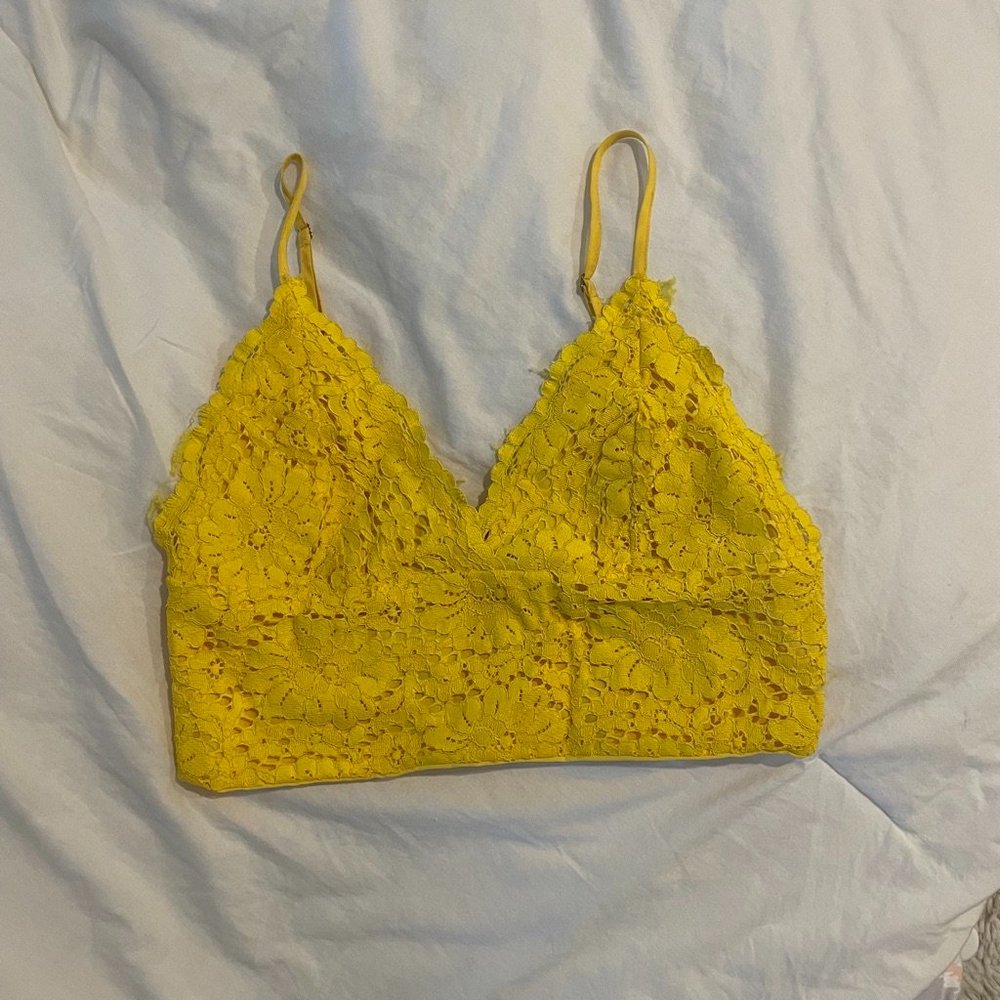 Zara Lace Bustier Cropped Top